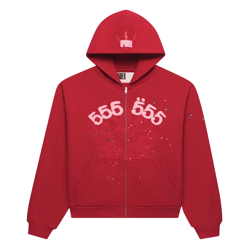Sp5der Angel Number Zip Hoodie