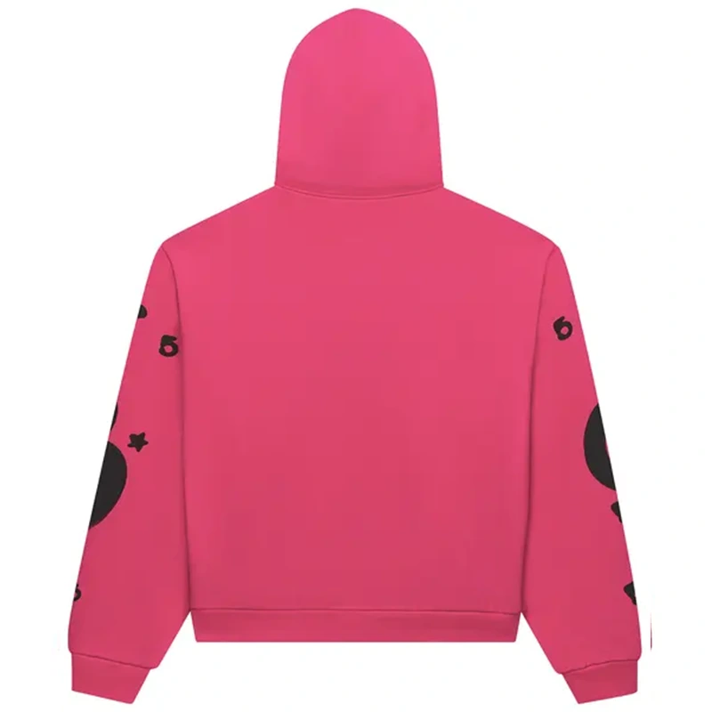 Sp5der Beluga Pink Zip Up Hoodie - Image 2