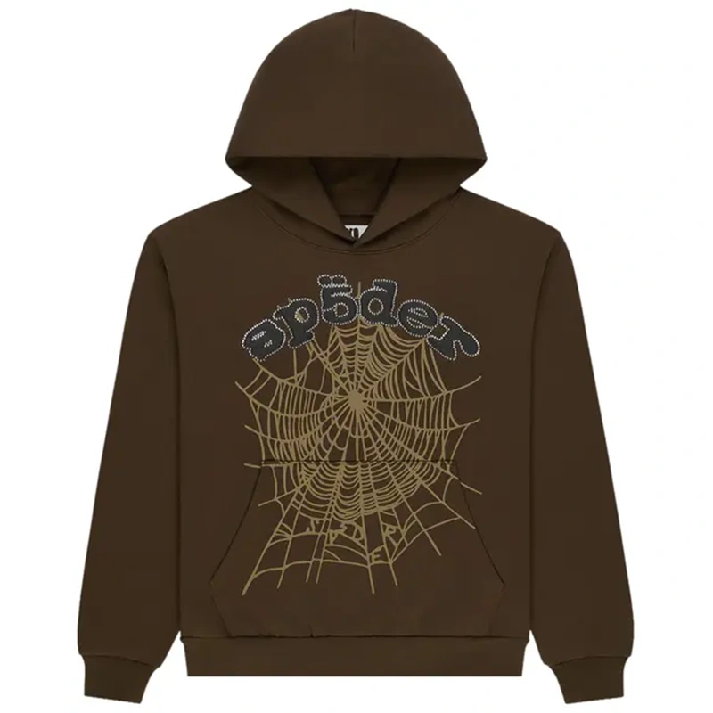 Sp5der Og Web Rhinestone Hoodie