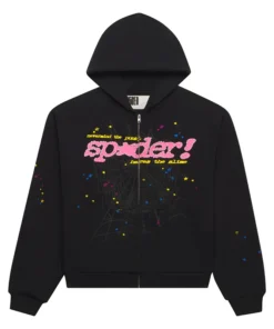 Sp5der Punk V2 Zip Up Hoodie