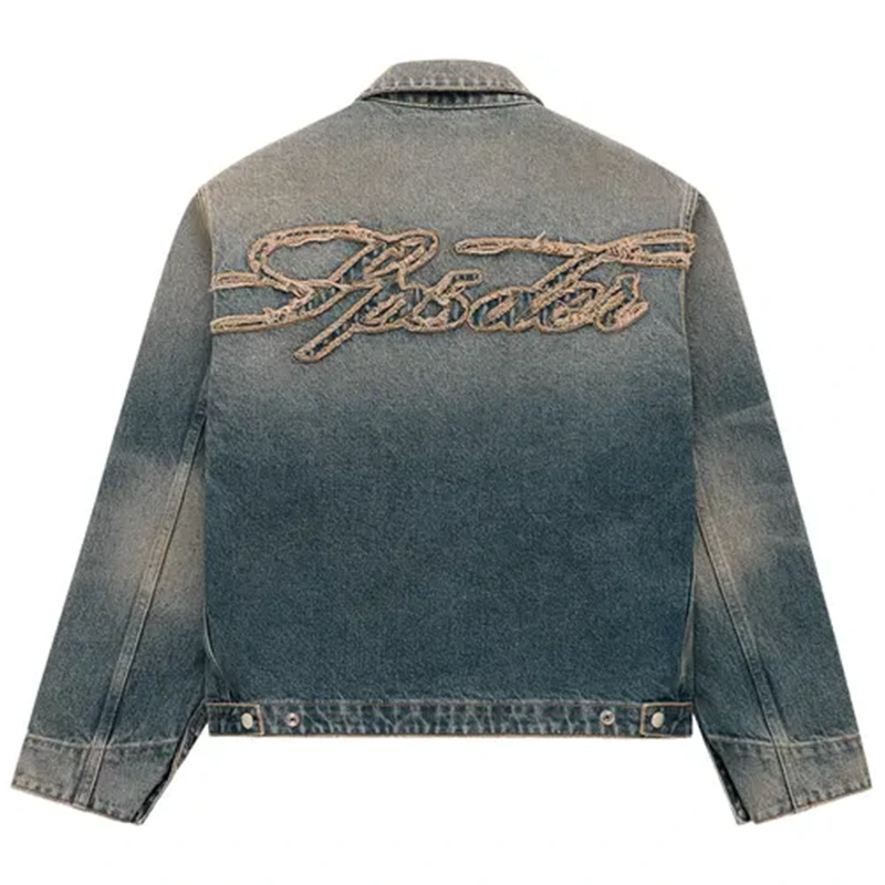 Sp5der Script Denim Work Jacket - Image 2