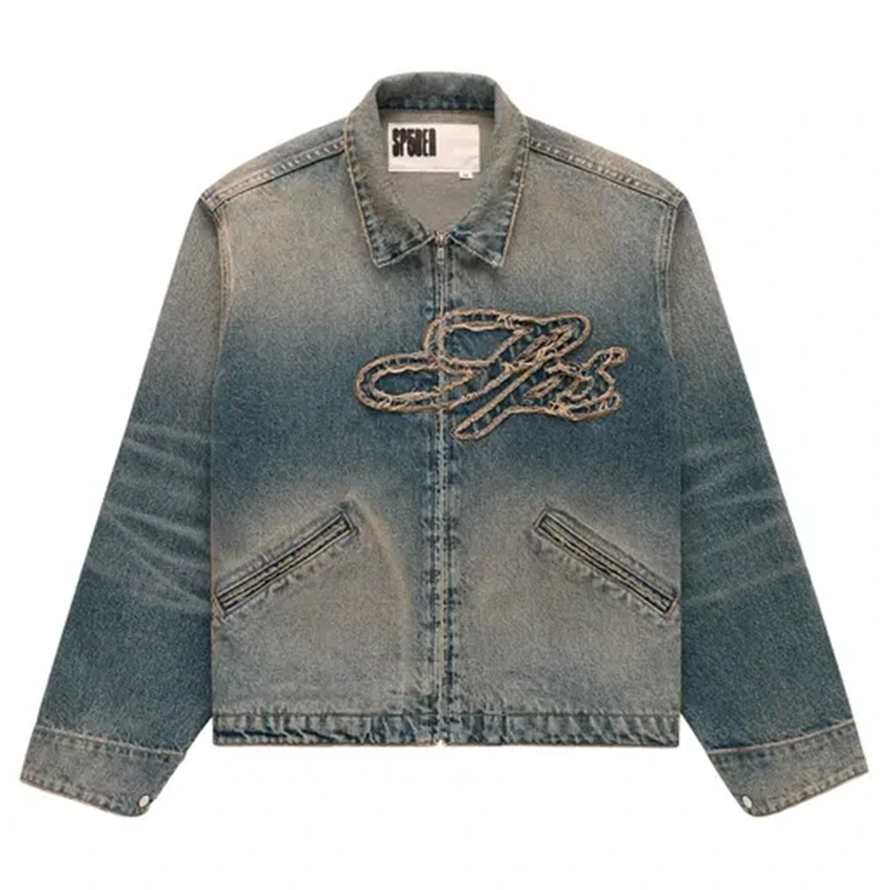Sp5der Script Denim Work Jacket