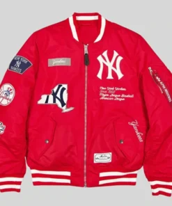 Spike Lee New York Yankees Red Bomber Jacket