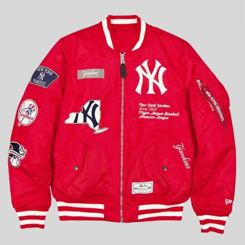 Spike Lee New York Yankees Red Bomber Jacket