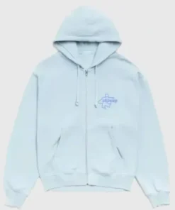 Stussy Surf Size Zip Blue Hoodie