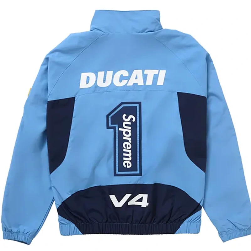 Supreme Ducati Blue Track Jacket - Image 2