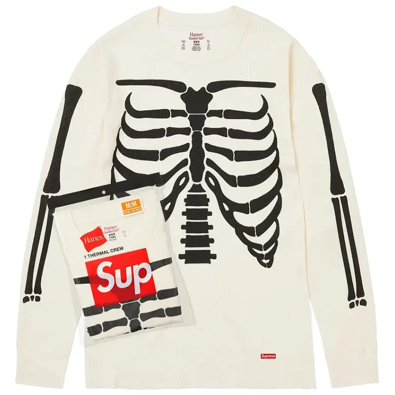 Supreme Hanes Bones Thermal Crew - Image 2