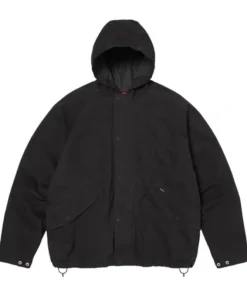 Supreme Hooded Raglan Black Jacket