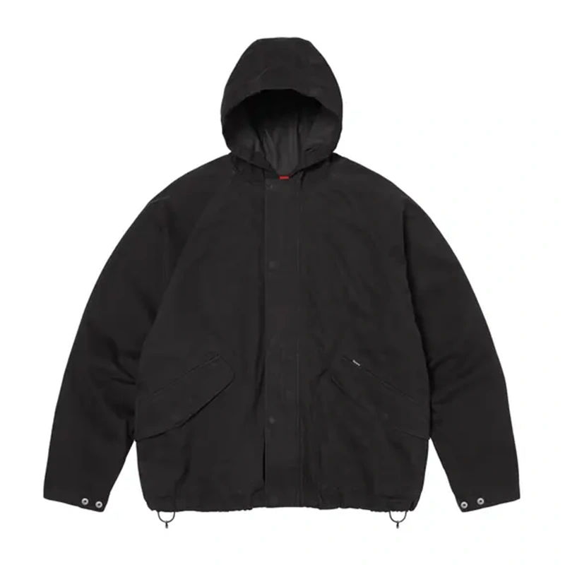 Supreme Hooded Raglan Black Jacket