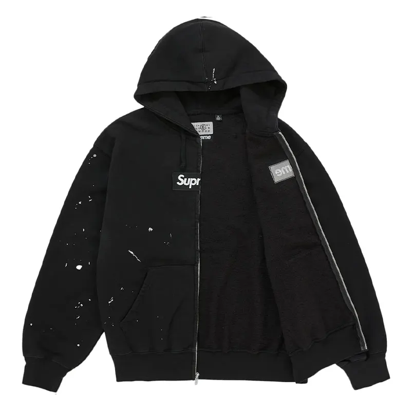 Supreme MM6 Maison Margiela Box Logo Zip Up Hooded Sweatshirt - Image 2