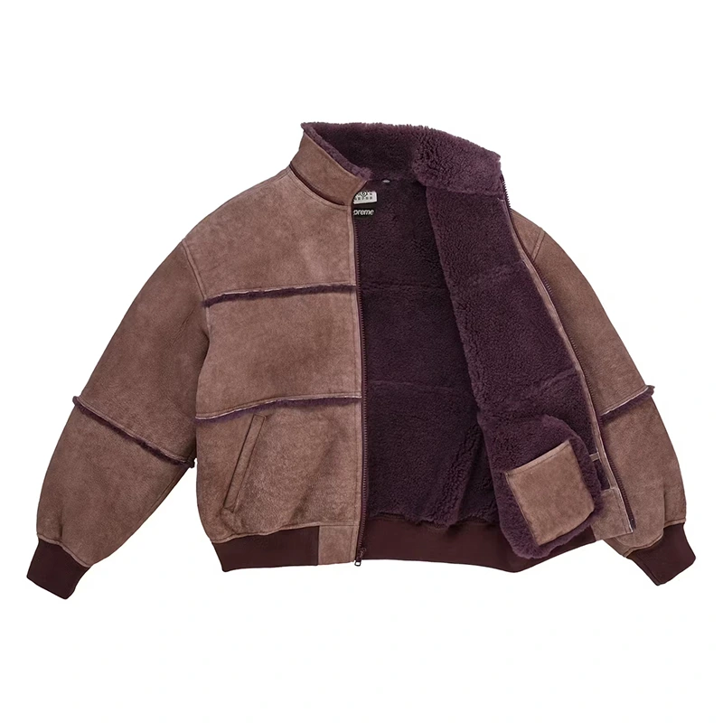 Supreme x MM6 Maison Margiela Hooded Shearling Bomber Jacket - Image 5