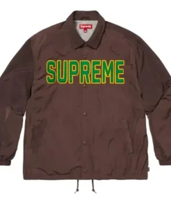 Supreme Spellout Coaches Brown Jacket