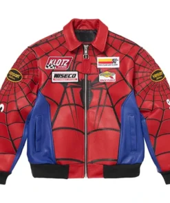 Supreme Spider Man Leather Jacket