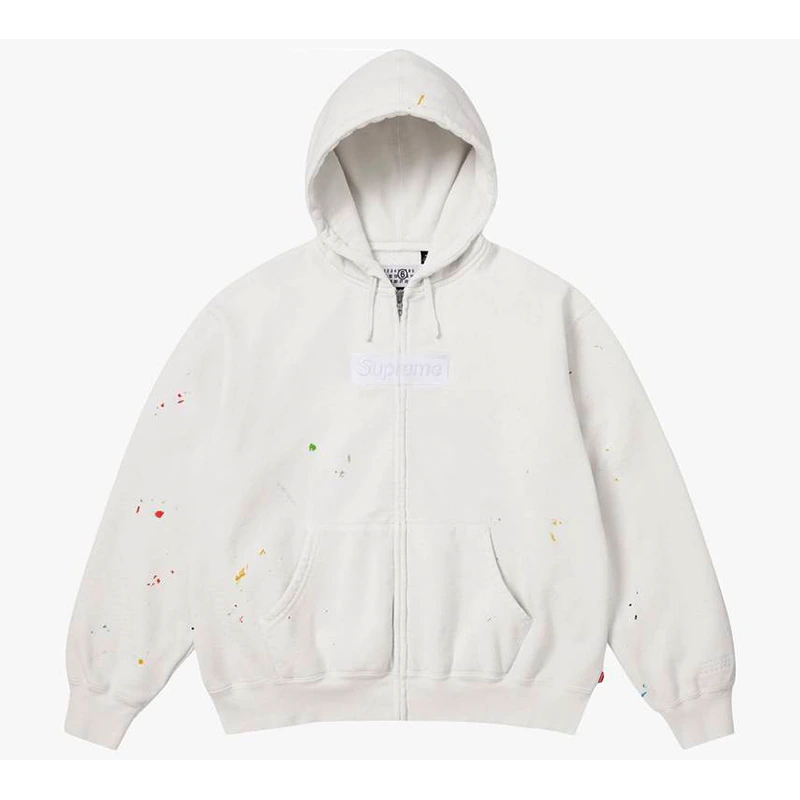 Supreme x MM6 Maison Margiela Box Logo Zip Up Hooded Sweatshirt - Image 10