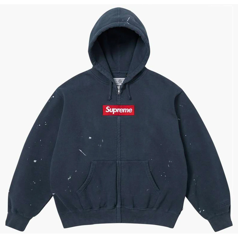 Supreme x MM6 Maison Margiela Box Logo Zip Up Hooded Sweatshirt - Image 5