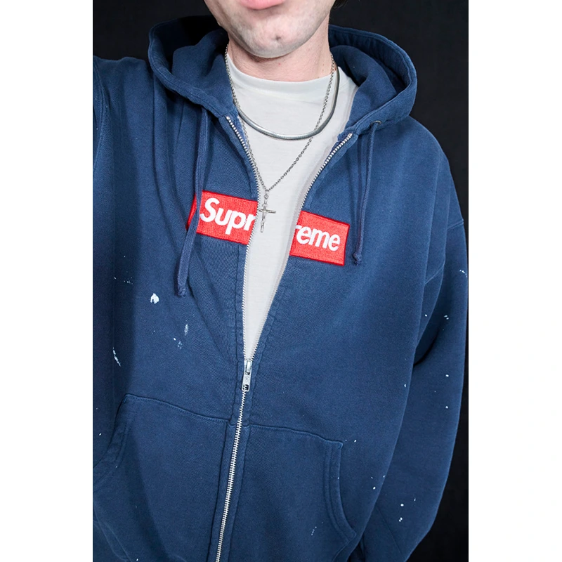 Supreme x MM6 Maison Margiela Box Logo Zip Up Hooded Sweatshirt - Image 8