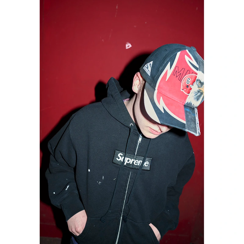 Supreme x MM6 Maison Margiela Box Logo Zip Up Hooded Sweatshirt - Image 4