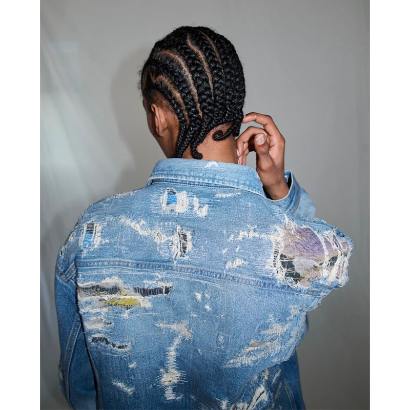 Supreme x MM6 Maison Margiela Distressed Selvedge Denim Trucker Jacket - Image 8