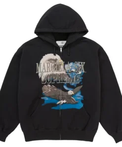 Supreme x MM6 Maison Margiela Eagle Zip Up Hooded Sweatshirt