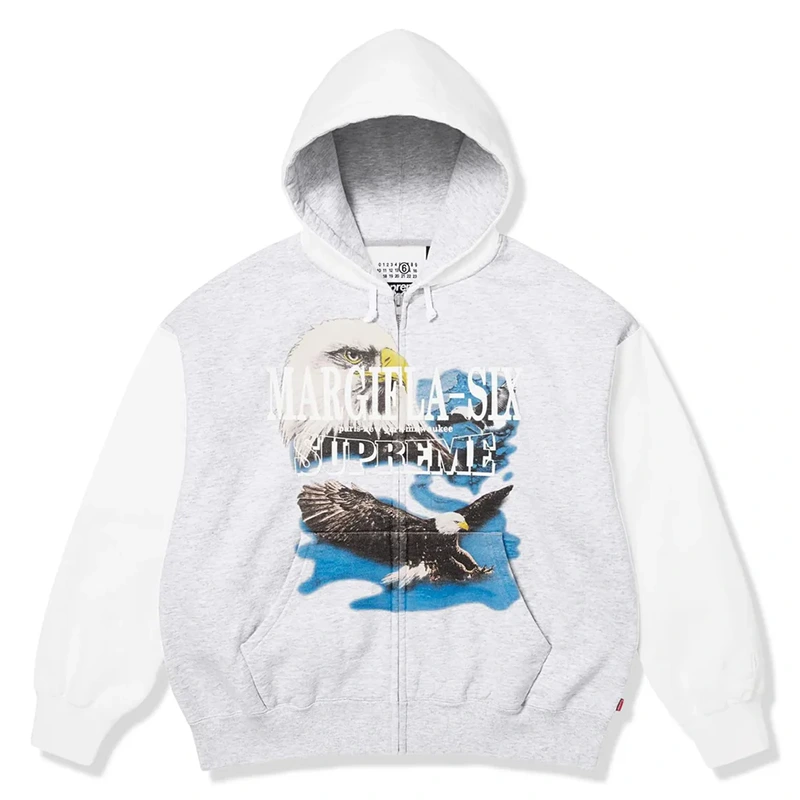 Supreme x MM6 Maison Margiela Eagle Zip Up Hooded Sweatshirt - Image 9