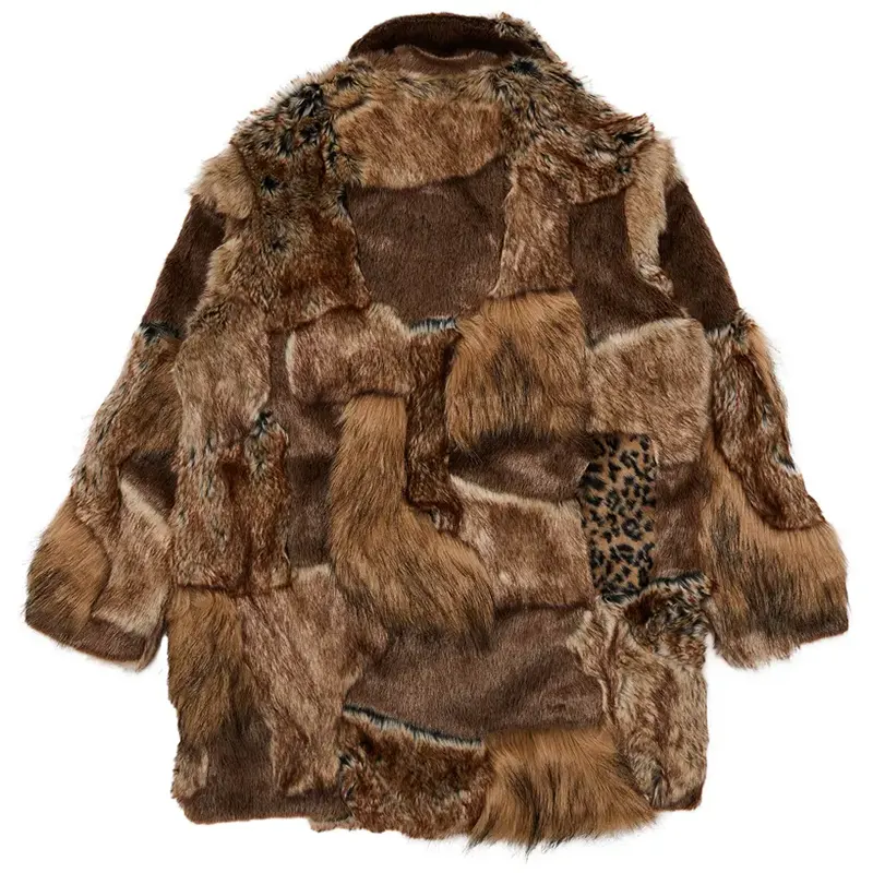 Supreme x MM6 Maison Margiela Patchwork Faux Fur Coat - Image 2