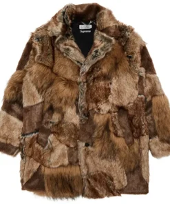 Supreme x MM6 Maison Margiela Patchwork Faux Fur Coat