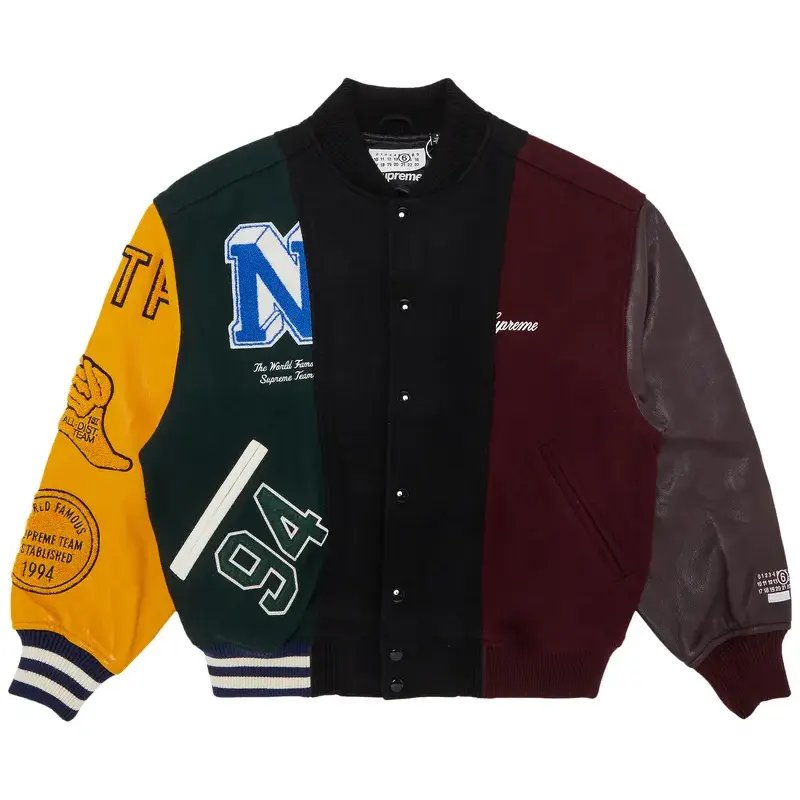 Supreme x MM6 Maison Margiela Split Varsity Jacket