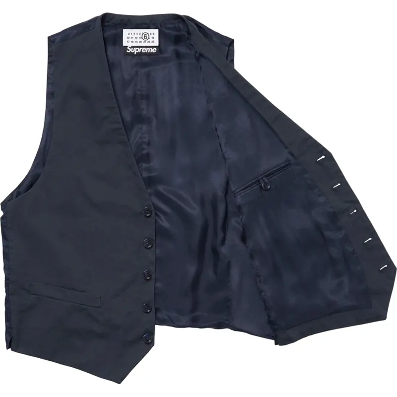 Supreme x MM6 Maison Margiela Washed Cotton Suit Vest - Image 3