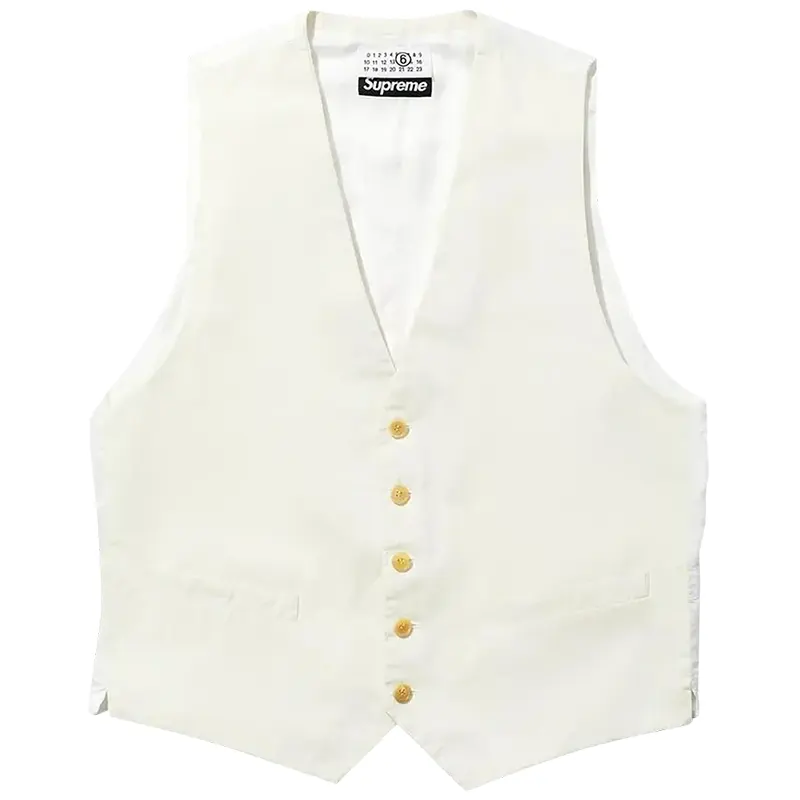 Supreme x MM6 Maison Margiela Washed Cotton Suit Vest