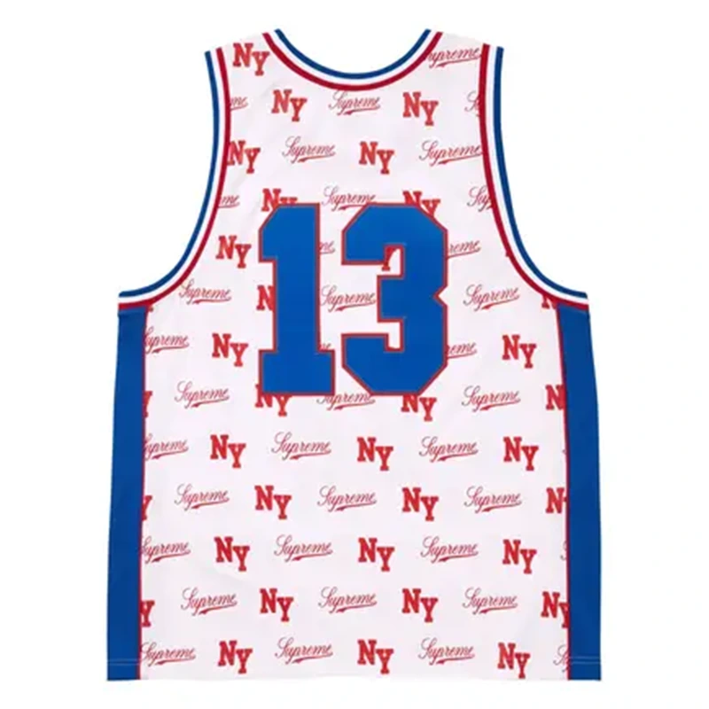 Supreme x Mitchell & Ness Monogram White Jersey - Image 2
