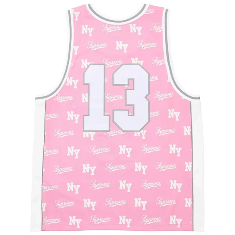 Supreme x Mitchell & Ness Monogram Pink Jersey - Image 2