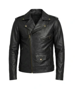 The Renegade Men’s Black Leather Biker Jacket