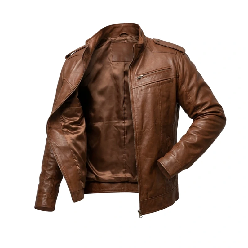 The Wilkinson Brown Leather Jacket - Image 3