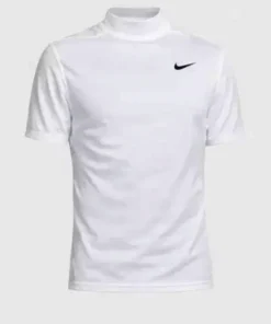 Tiger Woods Mock Neck Golf White T-Shirt