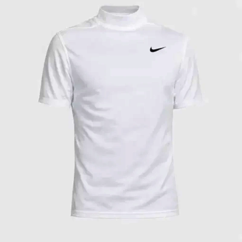 Tiger Woods Mock Neck Golf White T-Shirt