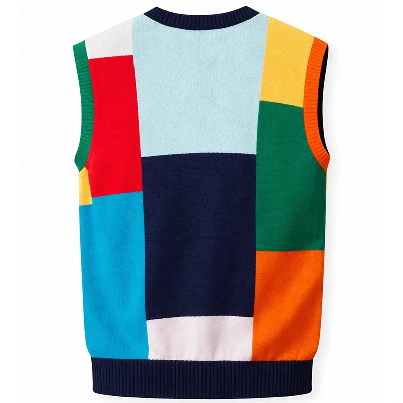 Today Show 2026 Matt Rogers Color block Patchwork Sweater Vest - Image 2