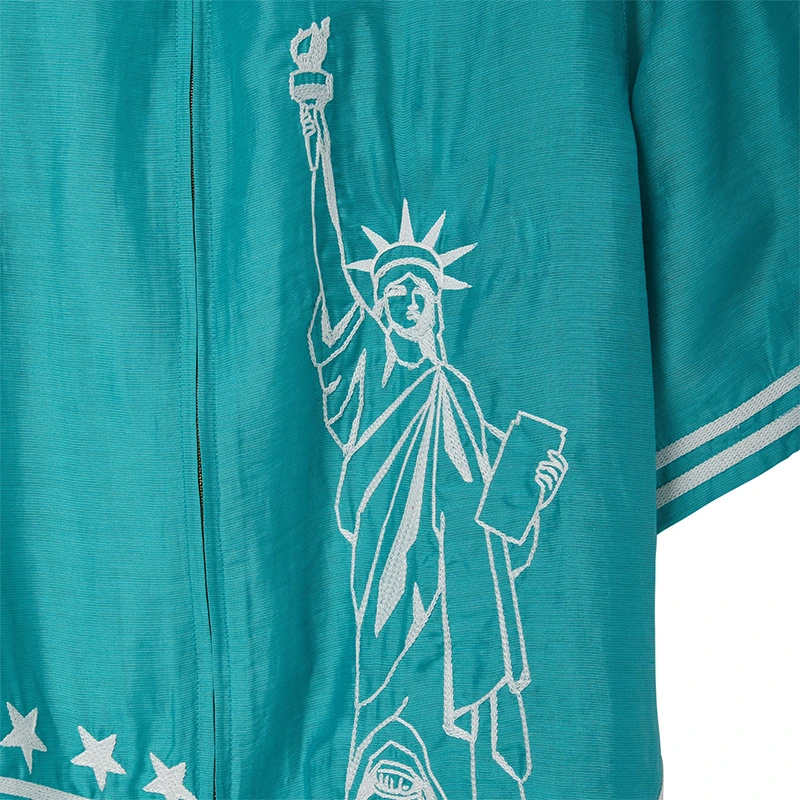 Tombolo FIFA World Cup 2026 Stars and Stripes Teal Zipper Shirt - Image 3