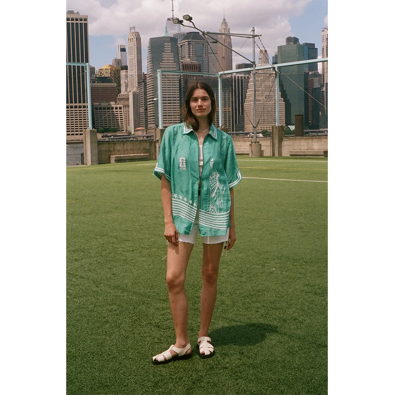 Tombolo FIFA World Cup 2026 Stars and Stripes Teal Zipper Shirt - Image 8