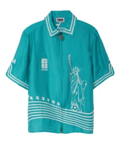 Tombolo FIFA World Cup 2026 Stars and Stripes Teal Zipper Shirt
