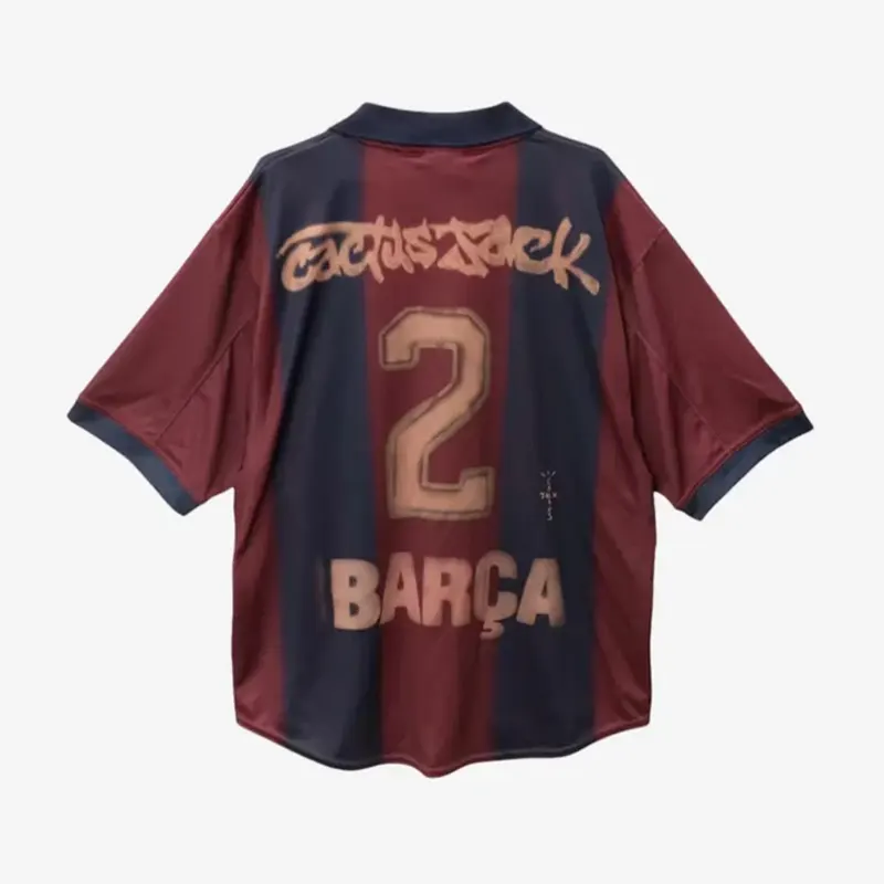 Travis Scott x Nike x FC Barcelona Retro 2000/01 Home Skeleton Jersey - Image 2