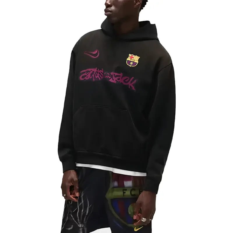 Travis Scott x Nike x FC Barcelona Spray Logo Hoodie - Image 2