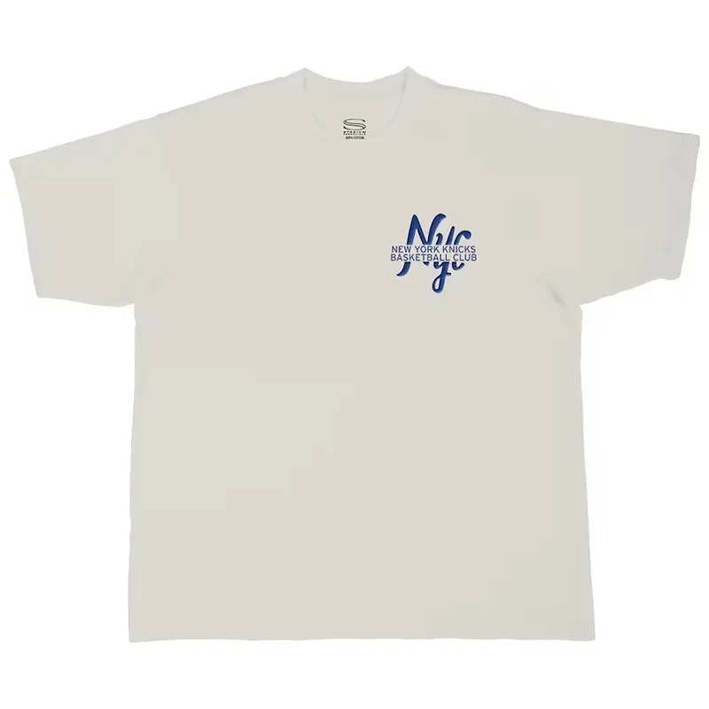 Unisex Stadium Essentials Women's Cream New York Knicks Local Barfly Urban T-Shirt - Image 2