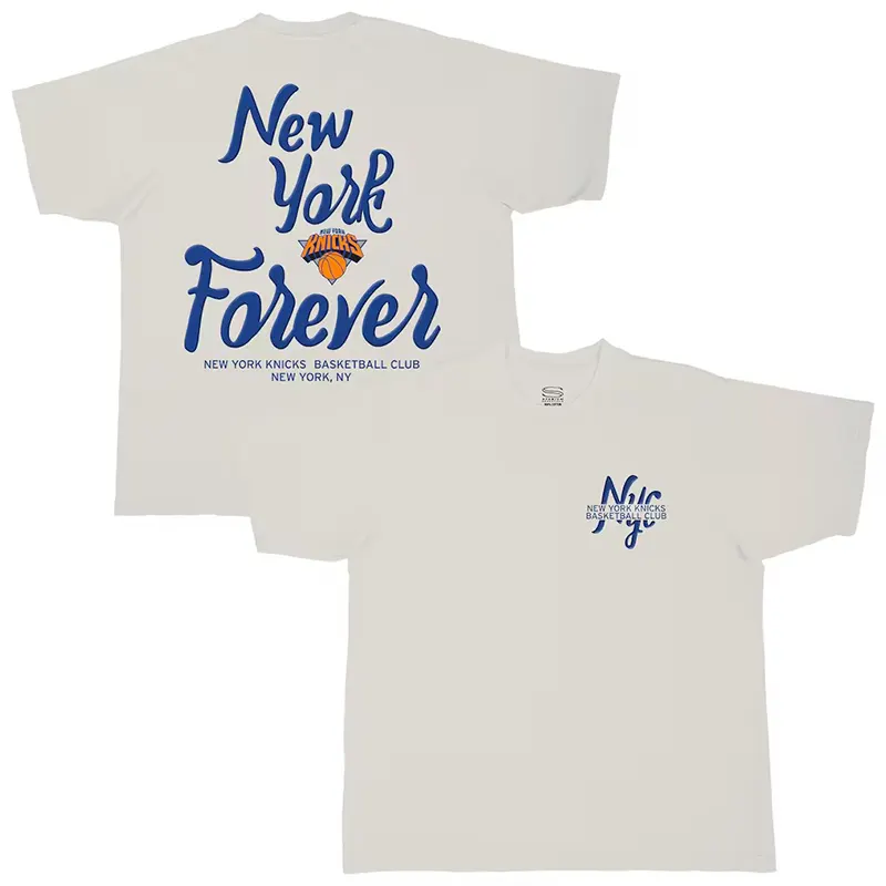 Unisex Stadium Essentials Women's Cream New York Knicks Local Barfly Urban T-Shirt