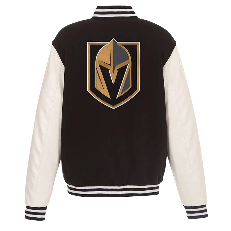 Vegas Golden Knights Varsity Black and White Jacket - Image 2
