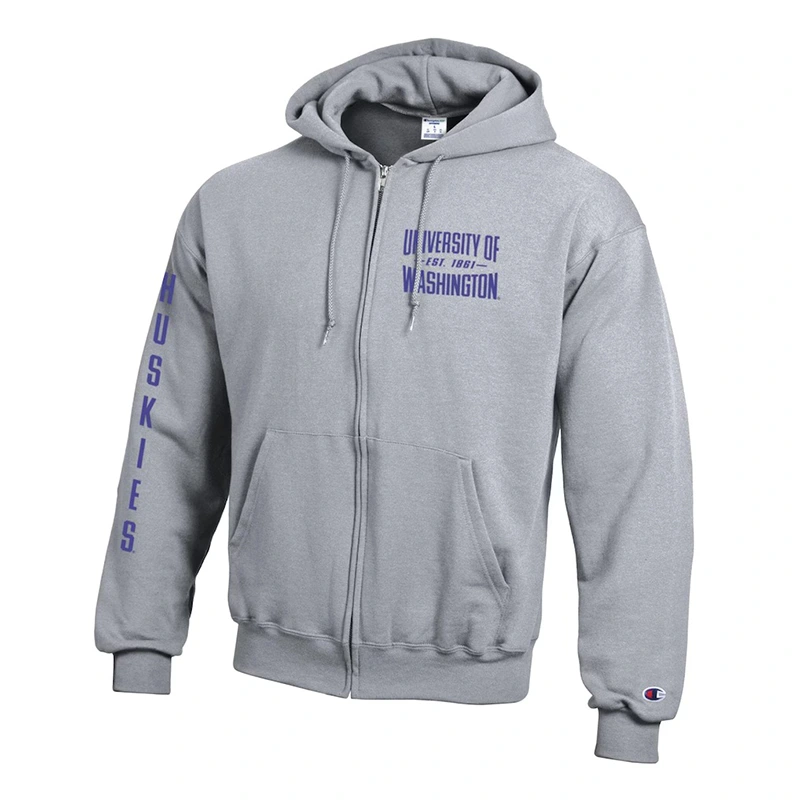 Washington Huskies Champion Varsity Powerblend Hoodie - Image 2