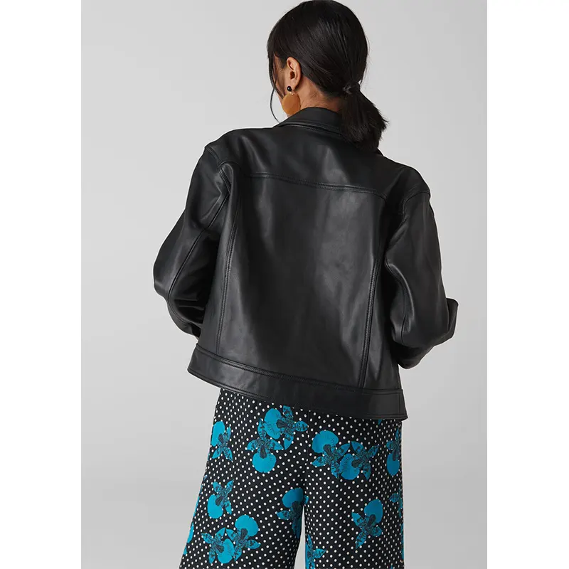 Whistles Leather Jacket - Image 3