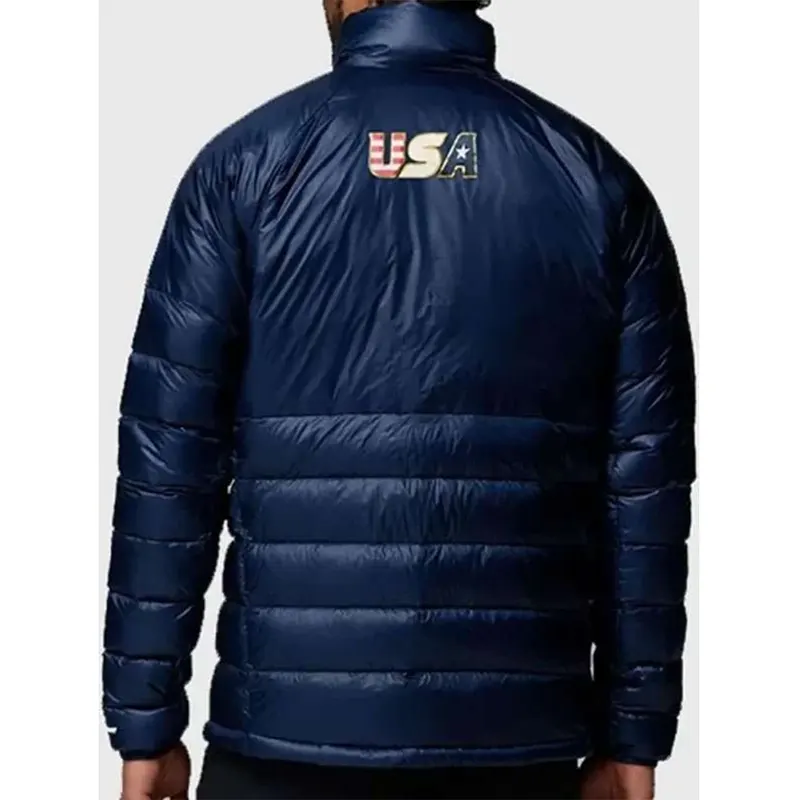 Winter Olympics 2026 Team USA Blue Puffer Jacket - Image 2