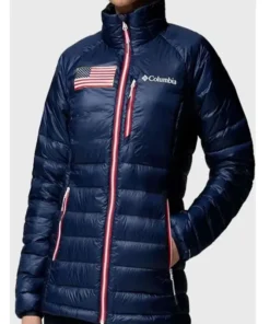 Winter Olympics 2026 Team USA Blue Puffer Jacket