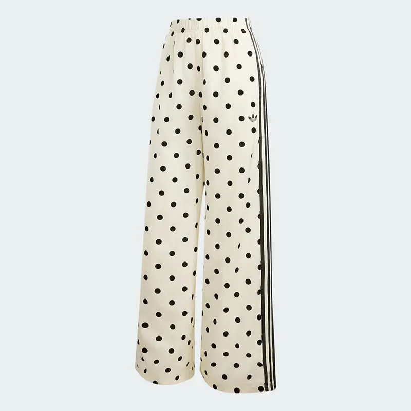 Womens Adidas Satin Polka Dots Wide Leg Pant