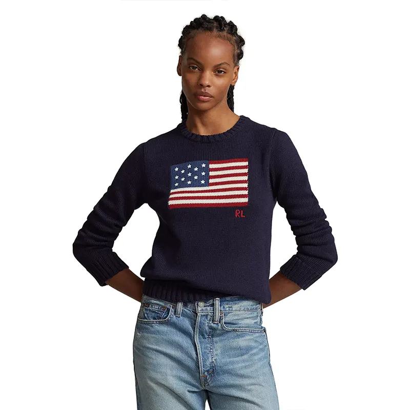 Womens American Flag Sweater